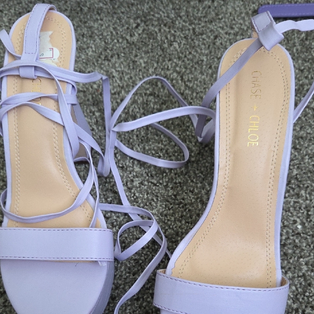Chase + Chloe Women's Lavender Heels